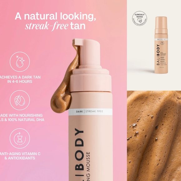 BALI BODY Ultimate Bundle 2 Bottles Self Tan Mousse in Dark & 1 Luxe Mitt - Picture 11 of 12